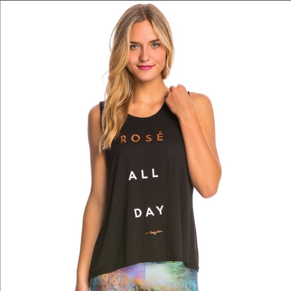 Rosé all day shirt! Black and gold